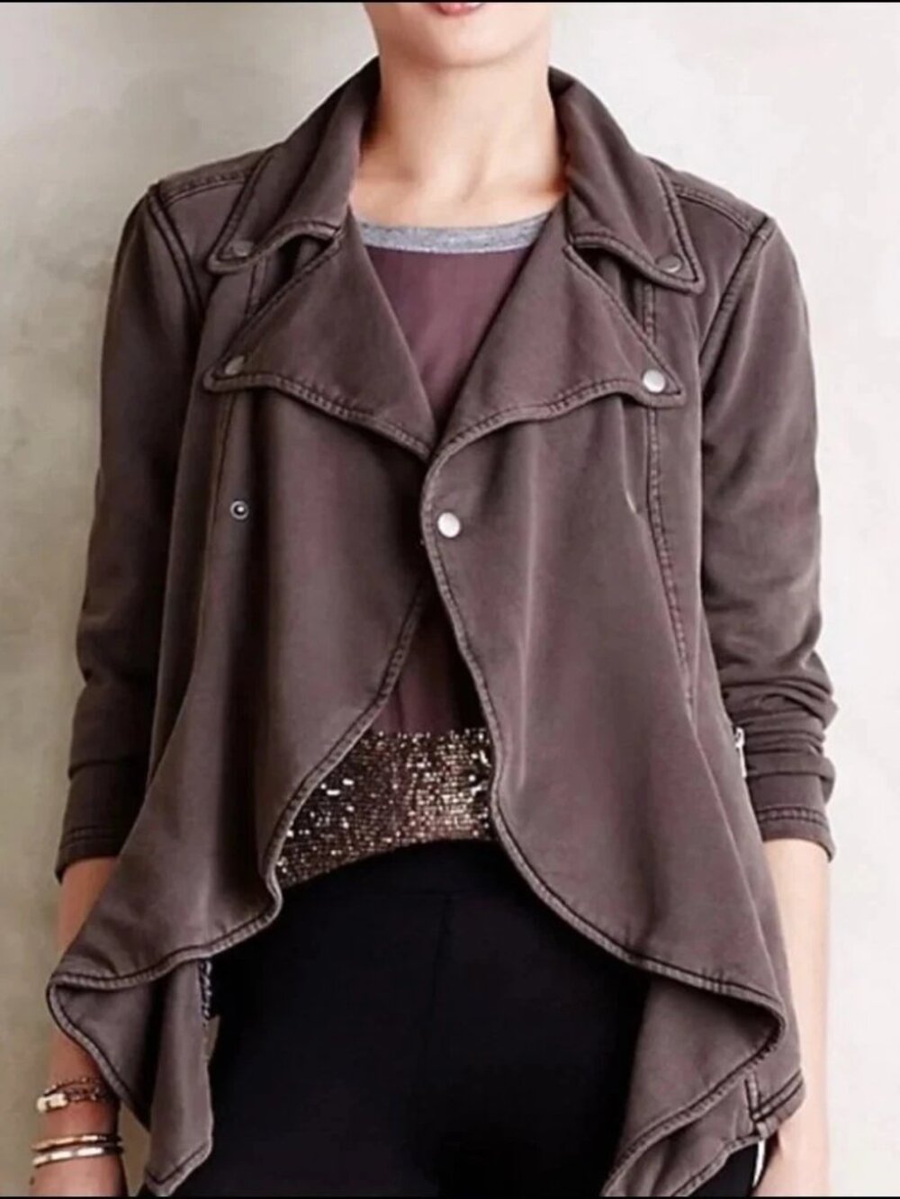 ANTHROPOLOGIE HEI HEI LAENA BROWN SHERPA JACKET